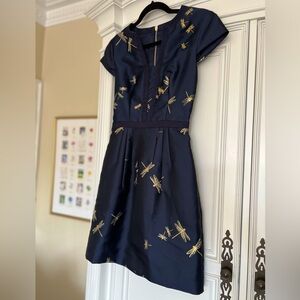 Ted Baker London Hartty Dragonfly Jacquard Dress $395 Never Been Worn Size 0